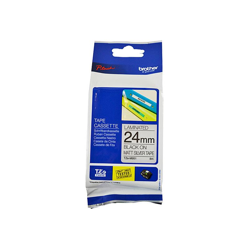 BROTHER TZeM951 Labelling Tape roll with clear labels, designed for POS stations.